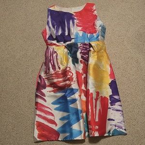 Paint Print midi dress